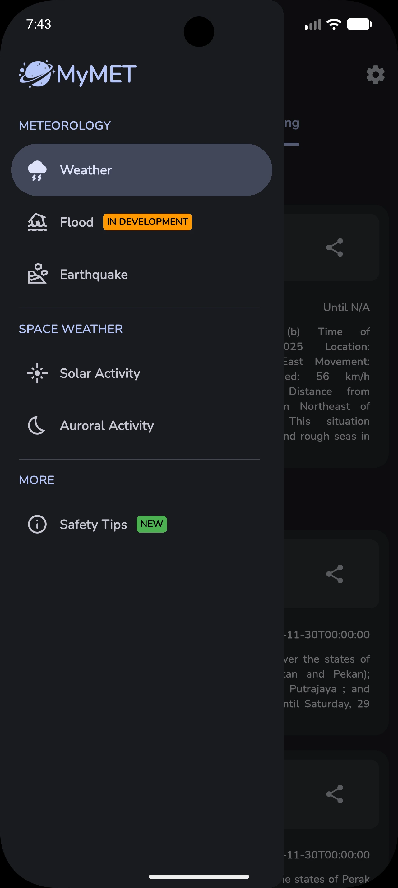 Earthquake Screen